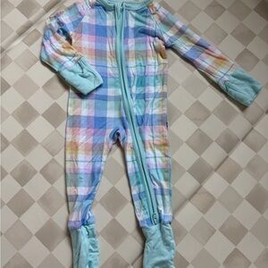 Little Sleepies Pastel Plaid Kids Pajamas